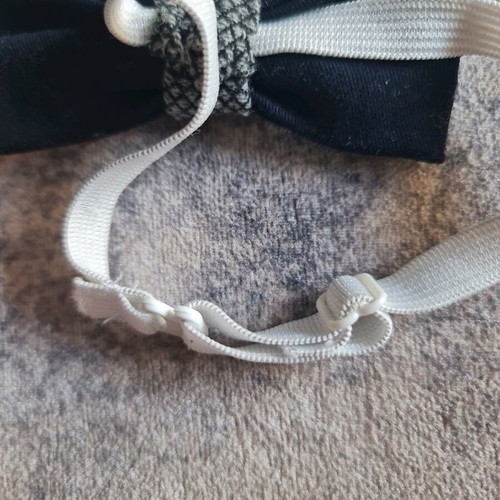 Children's bow tie like new fabric and wood blue