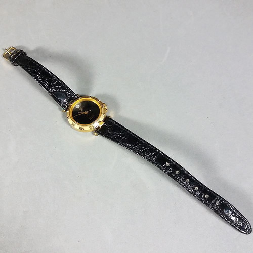 Leonard Genuine Diamond Vintage Gold-tone Quartz Women's Watch used