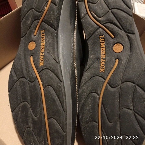 Lumberjack men's leather shoes black moccasins like new size 43