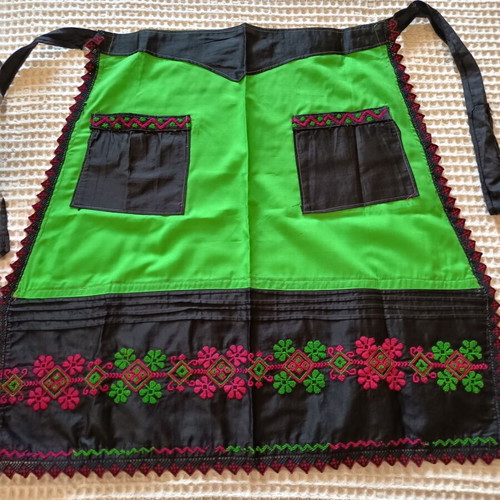 Vintage handmade embroidered traditional apron from 1950 like new