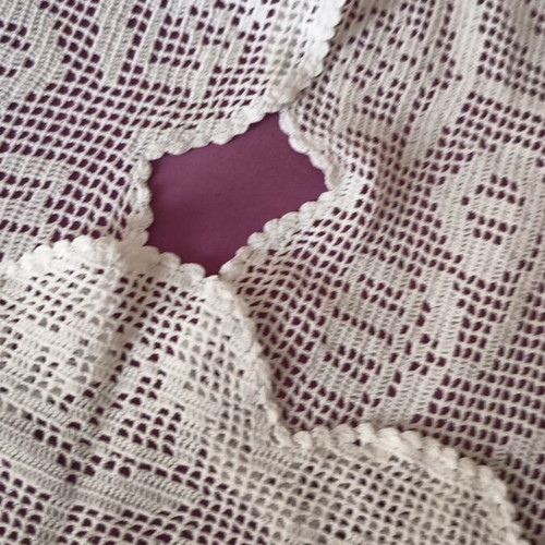 Set of 3 handmade crochet doilies 60x40 cm