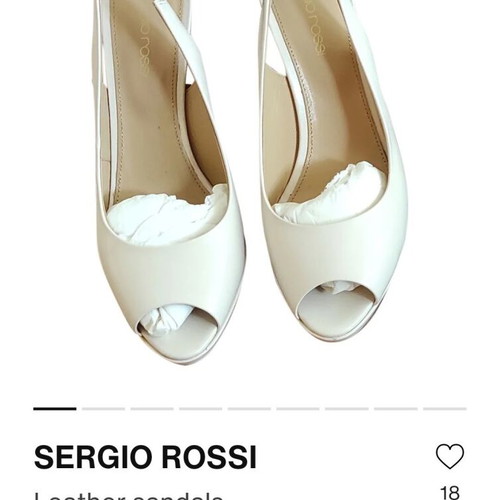 Sergio Rossi peep toes pumps used, white, size 38