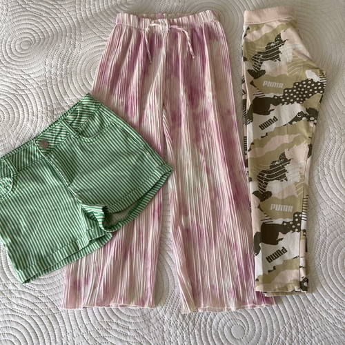Girls' pants and shorts set like new, size 116-122 cm