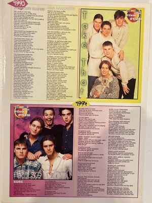 Lyrics insert from Afisorama magazine in good condition