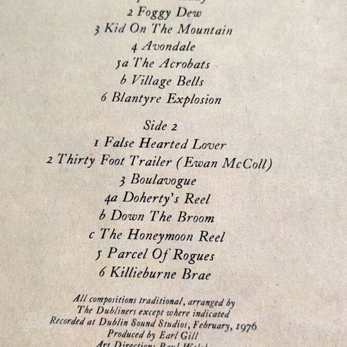 The Dubliners A Parcel of Rogues vinyl LP used, folk