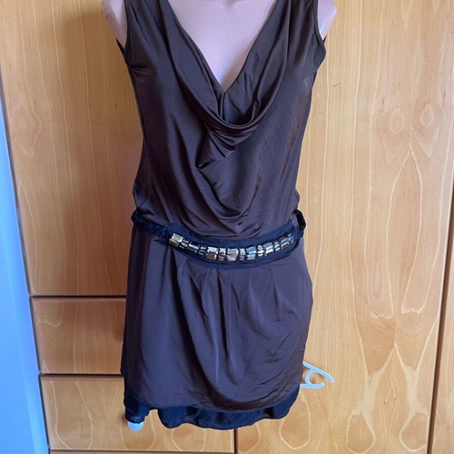 Dark brown backless dress like new, size S/M