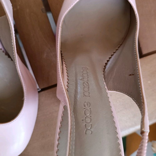 Xaris Kazakos pink leather pumps size 35 like new