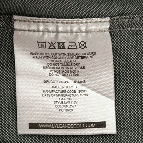 Lyle and Scott slim grey shirt like new, size M