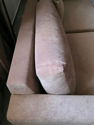 Living room sofas like new, 2 three-seaters 2.10m with storage, velvet fabric