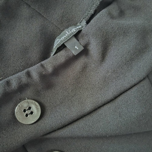 Winter wide-leg pants used, black with silver buttons, size S-M