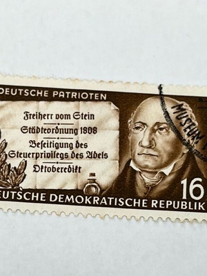 Freiherr Vom Stein Stamp 1953 German Democratic Republic like new