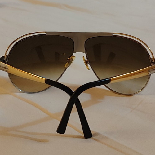 Dolce & Gabbana Aviator Sunglasses like new, beige and gold