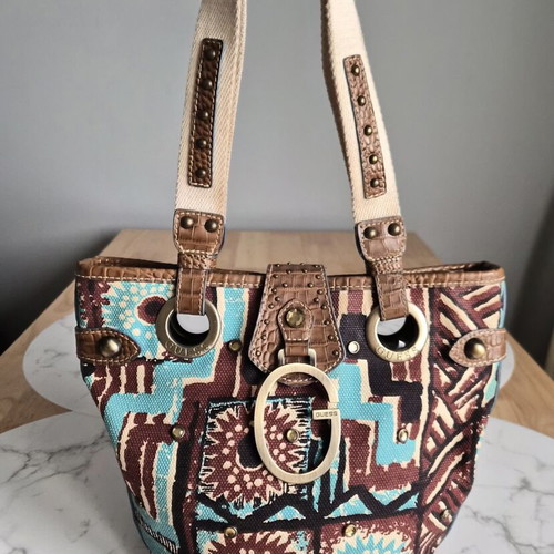 Guess Africa Collection vintage shoulder bag like new, Y2K boho chic