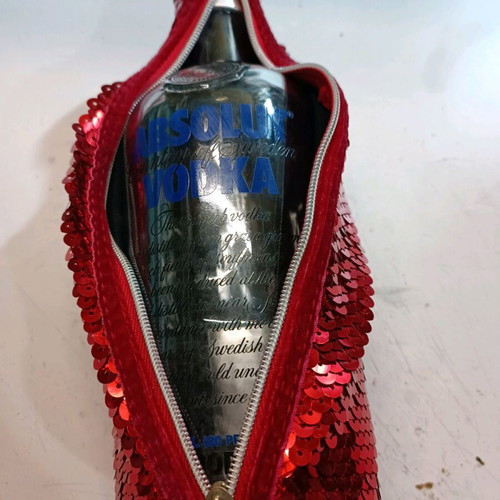 Collectible Absolut Vodka Red Disco Edition bottle case like new
