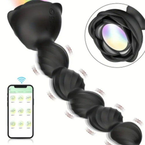 Smart plug vibrating wedge replica made of silicone with app control