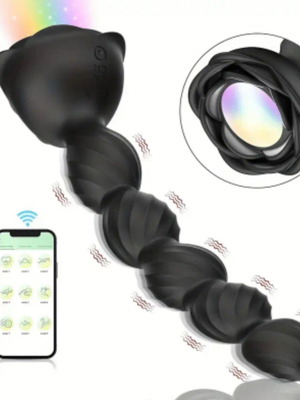 Smart plug vibrating wedge replica made of silicone with app control