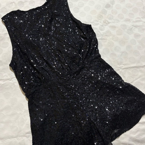 Terranova black one-piece romper like new, size M