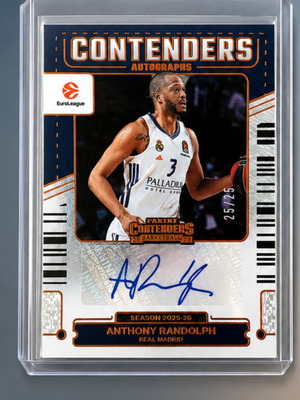 25-26 Euroleague Contenders κάρτα με αυτόγραφο Anthony Randolph