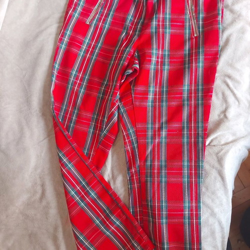 H&M women's elastic plaid pants like new, size 42