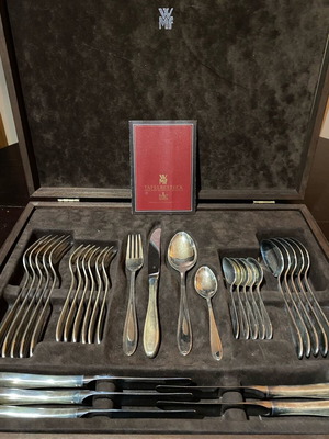 WMF 30-piece Alpaca 90 cutlery set used