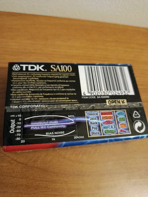 Πακέτο 2 σφραγισμένες κασέτες TDK SA100, Type II