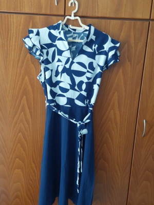 Shein dress like new, white and blue, size XXL