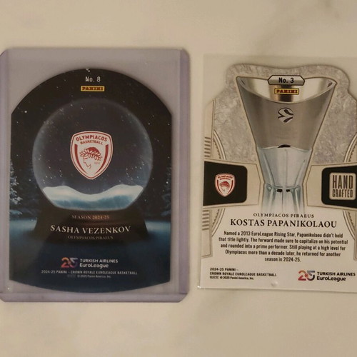 Olympiacos collectible cards lot of 2, new