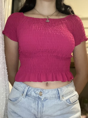 Pink summer blouse used, size S
