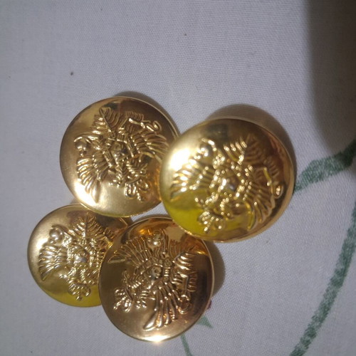 Metal buttons, set of 4