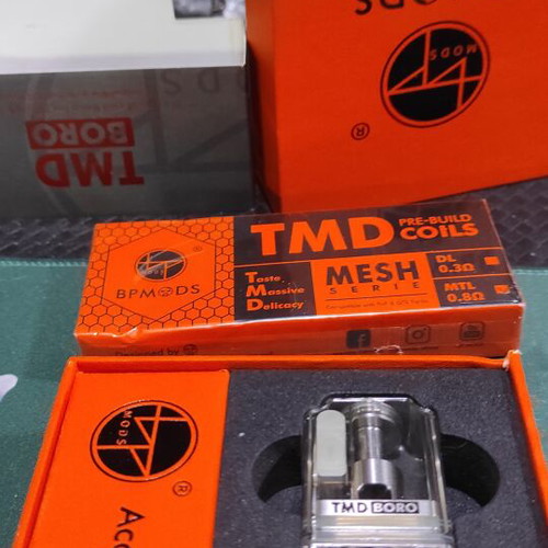 TMD Boro Tank 5ml like new with 5 MTL 0.8 ohm mesh coils