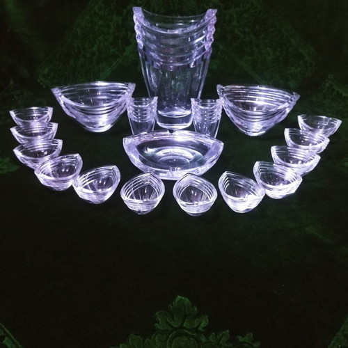 Rogaska Azar collection used full lead crystal 18 pieces