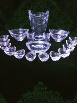 Rogaska Azar collection used full lead crystal 18 pieces