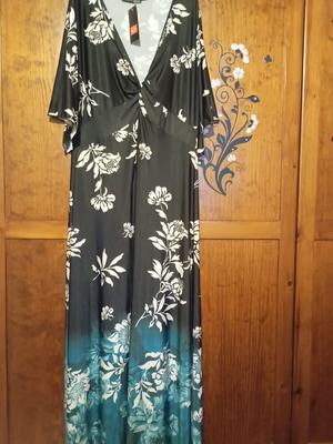 Women's long summer dress new, Greek, with crossover chest, sleeve