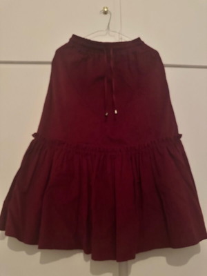 Milla skirt new with drawstrings, size S, red