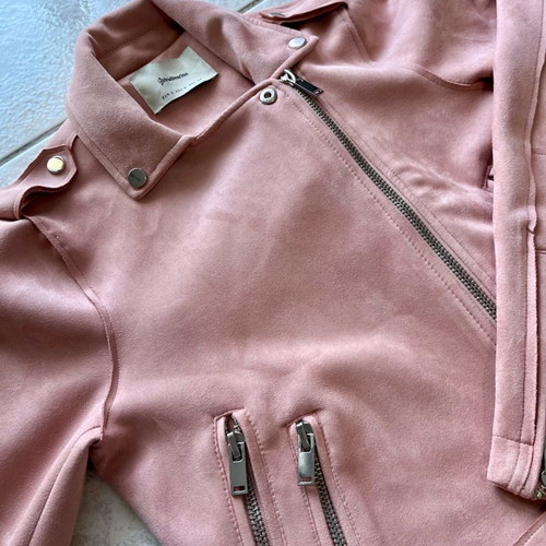 Jacket suede pink excellent condition size Small to Medium, warm