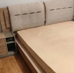 bed with nightstand set