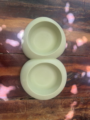 Double dog bowl feeder like new