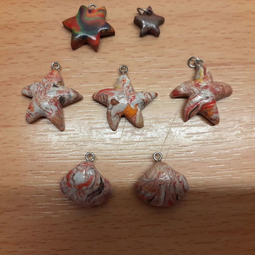 Handmade polymer clay pendants new, miniatures