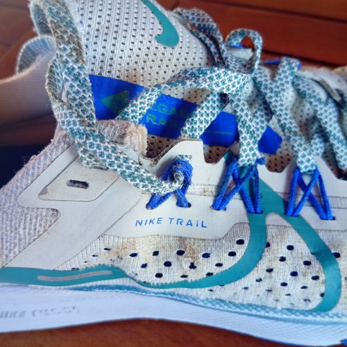 Nike React Pegasus Trail 4 shoes used, size 40, gray and turquoise