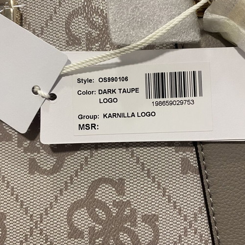 Guess Karnilla Logo shoulder bag, dark taupe
