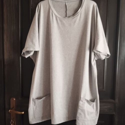 Plus size beach dress like new, gray