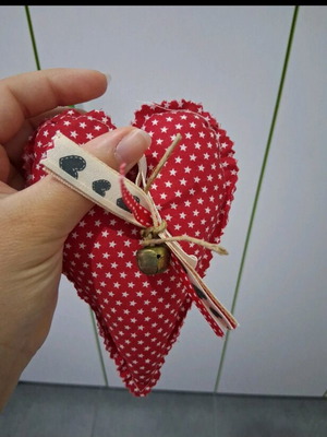 Plush Heart with Bell like new