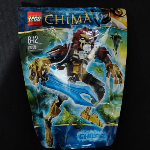 Lego Chima Laval figure with broken red shoulder piece