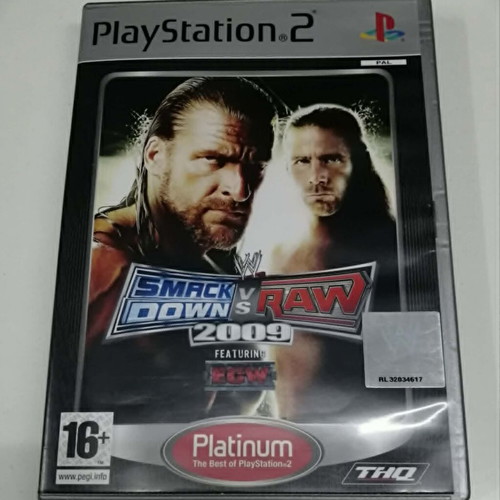 WWE SmackDown vs. Raw 2009 Platinum PS2 game used, English
