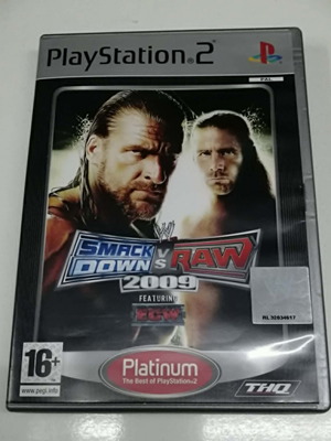 WWE SmackDown vs. Raw 2009 Platinum PS2 game used, English