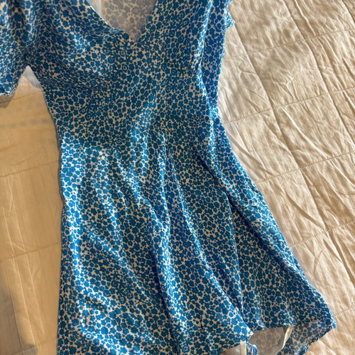 Samsoe Samsoe mini floral dress like new, white and blue