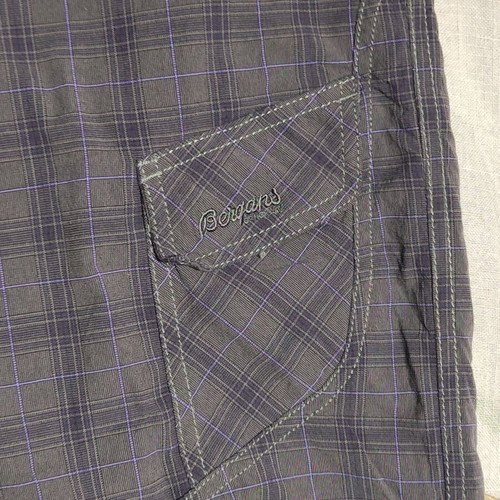 Bergans of Norway Utne Plaid Hiking Shorts Men XL gray purple