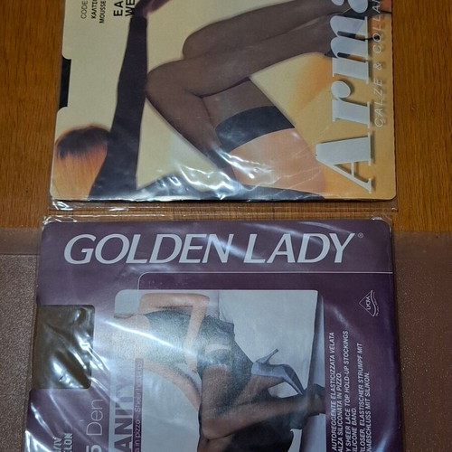 Set of women's 15 den Golden Lady and Arma hold-ups new