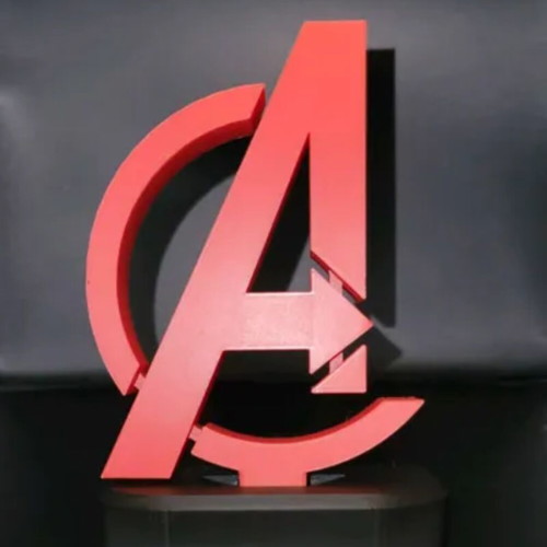 Avengers Logo 3D Printed Stand new, decorative desk piece
