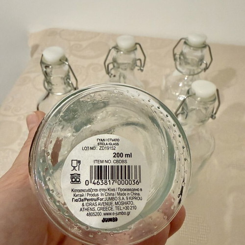 Glass bottles 200ml pack of 5, new